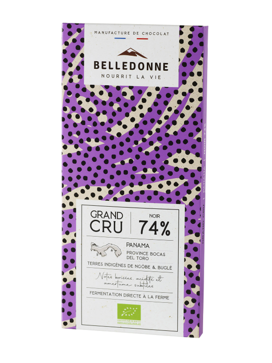 Belledonne -- Tablette noir 74% panama - 100 g