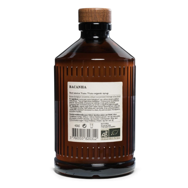 Bacanha -- Sirop bergamote brut bio - 400 ml