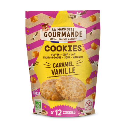 La Marmotte Gourmande -- Cookies caramel vanille sans allergène - 150 g