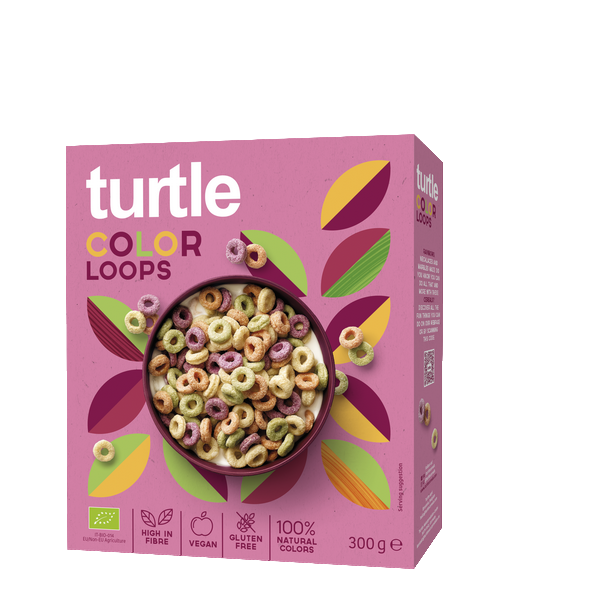 Turtle -- Anneaux multigrains aux couleurs naturelles. bio et sans gluten - 300 g