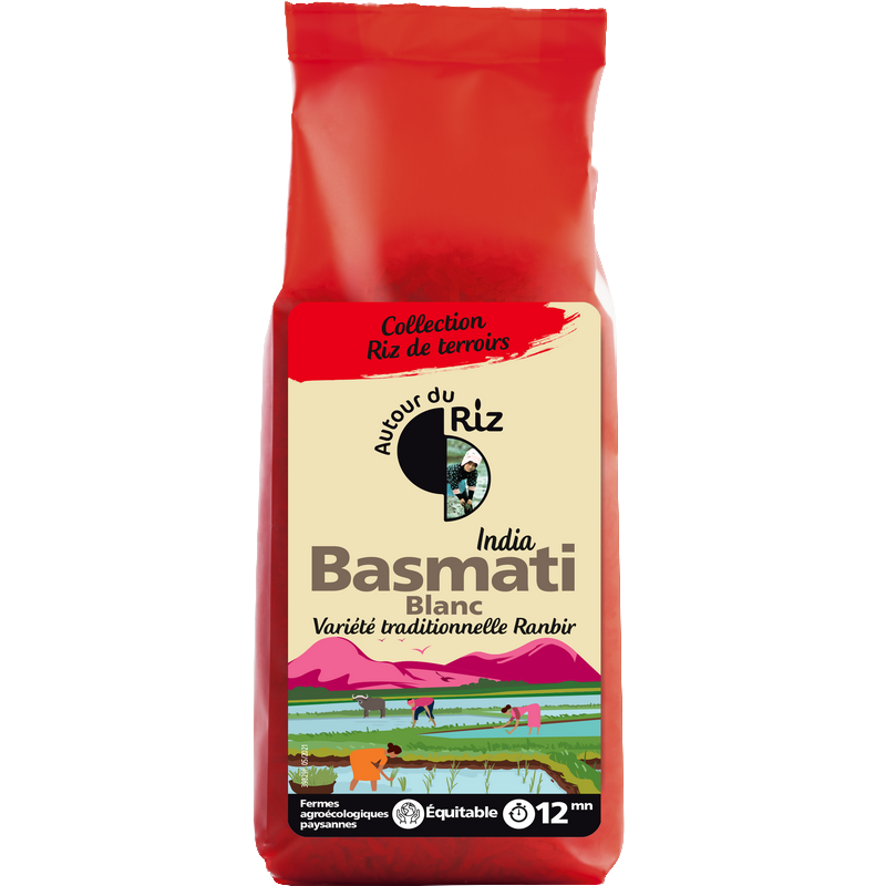 Autour du riz -- Basmati blanc bio équitable (origine Inde ) - 500 g