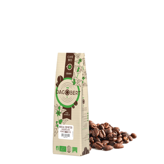 Les Cafés Dagobert -- Brésil demeter 100% arabica bio - grains (origine Brésil) - 250 g