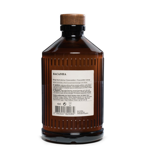 Bacanha -- Sirop de concombre brut bio - 400 ml